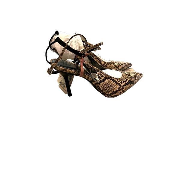 BRAND NEW ZARA ANIMAL PRINT MULTI COLOR HIGH HEEL ANKLE STRAP SIZE 41 - Picture 3 of 5